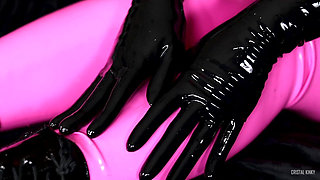 Cristal Kinky Pink Latex Slut Getting Fucked by Fuckmachine