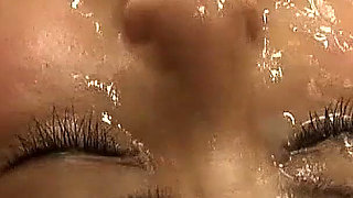 Japanese Bukakke Party with Skinny Asian Teen