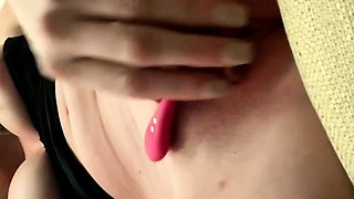 Big boobs camgirl rides her toy on webcam