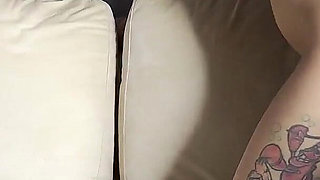 Busty Cheating Inked Slut Creeps on Husband with BBC