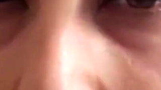 Brunette Sucking Cock and Fucked for One German