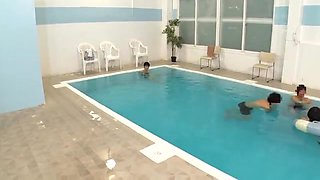 Flat-Chested Girls in Men's Swimsuits: Embarrassing Challenge. Asian Erotic Video. x2x343177E226A1E81696