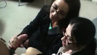 Milf Persia and Tatiana milk young Joey when he masturbates