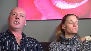 Horny MILF Sucks Two Big Cocks and Swallows Every Drop