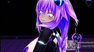 mmd r18 Purple Heart ILLELLA Hyperdimension Neptunia sexy dance ahegao ntr fuck hard dildo sex ahegao milf