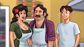 Anime mom with big boobs brings the heat in a summer time saga of female pleasure