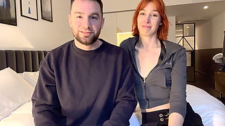 Sex Shop Trip Leads to Tall Skinny Redhead MILF Takes Big White Dick Ass to Mouth