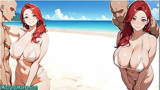 [voiced] Cuckold Story - Wife At Beach Ntr [animated] [f4m] [blowjob] [cheating]