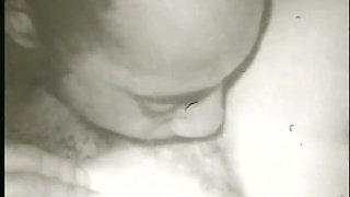 Lovely big ass chick fucked in her hairy pussy in vintage action