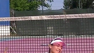 Horny Mixed Double Tennis Match