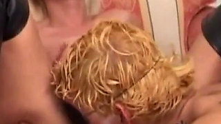 Skinny Horny Masked MILF Fucked and Cummed in Mouth by Young Amateur Monster Cock