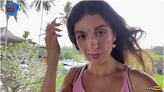 Asked The Waiter To Cum On My Face In A Public Cafe - I Only Like To Dine Covered In Cum - Katty West