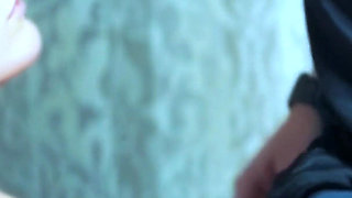 Short Black Dress, Stockings & Gloves: She Sucks, Rides & Takes Cum on Stomach