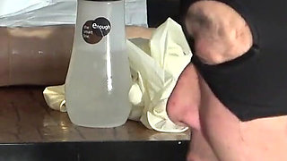 Mistress Slaps Masochist Man in the Face with Two Types of Oversized Strap-on Dicks, Makes Him Suck Them, and Fucks Him Hard