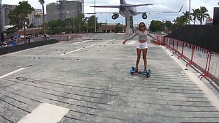 Hoverboard fun with big ass Thai GF and horny sex once home