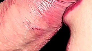 Big Close up - a Stream of Sperm Deep in the Throat
