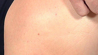 Gaping and Fingering Shaved Mature Pussy of Hot GILF