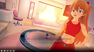 My Hentai Fantasy - Fucking Asuka from Evangelion's Pink Vagina Stepsister in Her Room
