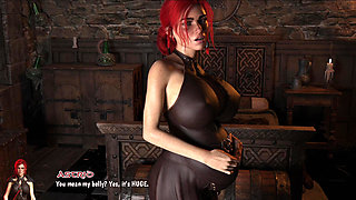 Pregnant Astrio’s Swollen Pussy Rubbed & Covered in Cum - Conan Sucks Milk From Her Massive Lactating Boobs