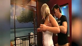 Horny Blonde & Brunette Get Their Faces Covered in Cum by Multiple Cocks