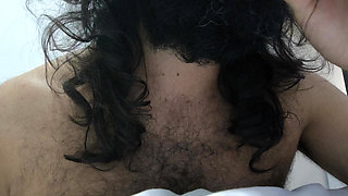 Hairy blowjob with loud moaning, hard cock, anal masturbation (Use Earphone)