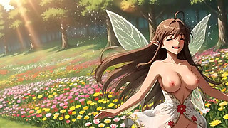 Fairy Orgy in the Meadow: Multi-Hair Hotties Masturbate and More