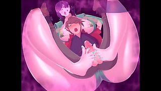 Dominatrix shakes the tower with her feet in this erotic cartoon adventure