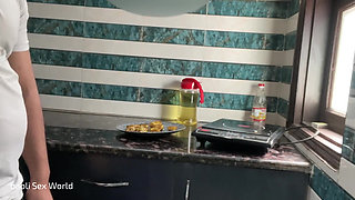 Sex with Hot Aunty in Kitchen Big Boob Showing Fully Hindi Audio
