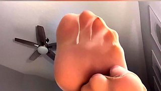 A nylon and foot fetish