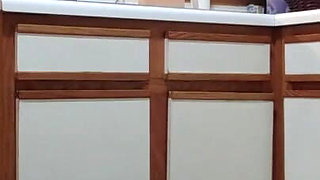 Buttcrack reveal unloading dishwasher