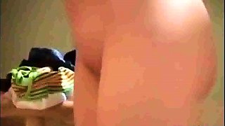 peeping at stepsister when she puts on lingerie