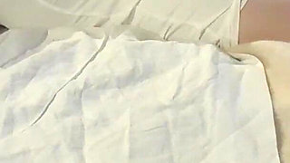 She's bound on a bed, throated and pussyfucked by a big cock with no mercy