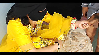 Mehndi Night Beautiful Handjob of Big Dick Devar Got by Hot Indian Bhabhi on Her Wedding on Xvideos India XXX