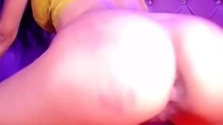 Chubby Brunette Big Boobs Dildo Masturbation