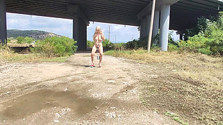 The Slave Girl Is Punished with Buckets on Her Pussy and Tits.