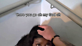 Shy Girl Gets Convinced in Elevator to Swallow a Stranger's Cum