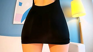 Best Ass Ever! Tigh Mini Dresses Try-on Haul (Upskirt no