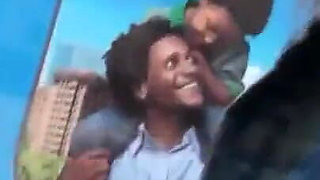 Picked up and sprayed on tits