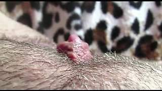 Mrs Cool Pussy shows off her big clit in a closeup