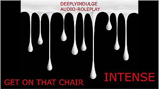 Red velvet chair creaks under intense breeding sounds that feel real