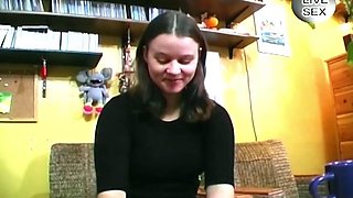 Brunette BBW Sucks Big Cock While Toying Pussy