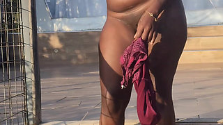 Masturbationhorny Big Ass Slut All Naked in a Public Place Fingering Pussy & Creaming so Much Till Squirt