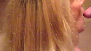 Amateur Blonde at a Gloryhole