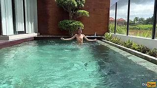 Hot and Wet Fucking in the Pool and Underwater - Jumping All Day on My Cock