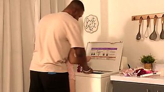 Karolin Gomezxx sucks Boris Jackson's huge black cock - Interracial taboo with petite Latina teen