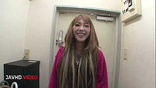 Shy Saki Oshiro's Naughty Bathroom Blowjob and Cowgirl Ride