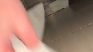 Peeing in Public Toilets - Hairy Pussy, Dirty Panties & Close up Streams