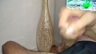 Stepdaddy's Stepson Masturbates His Big Fat Cock in Front of His Precious Aquarium!