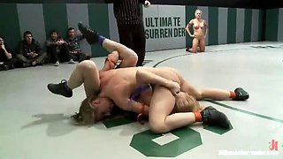 Blonde Goddesses vs Brunette Dragons in Anal Wrestling Semifinals
