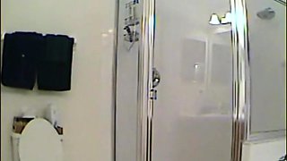 MILF stepmother spied in the shower